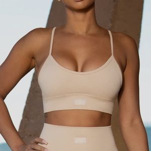 Bo+Tee x Draya Beige Sports Bra